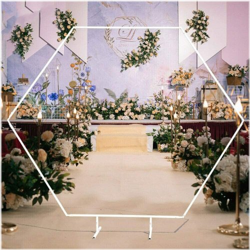 Hexagon Frame Wedding Arch Backdrop