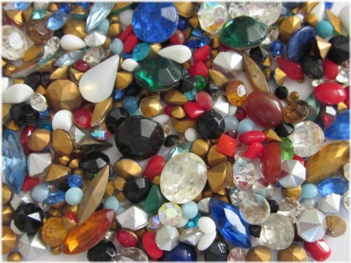 Retro Gemstone Assortment for Jewelry Repair and Crafting