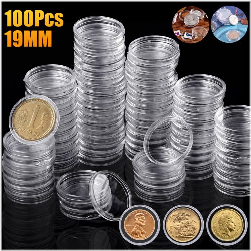 Clear Penny Capsule Storage Container