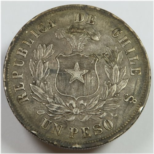 Chilean Silver Peso - 1880 Edition