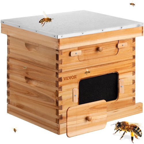 Natural Fir Wood Beehive Kit with 20 Frames