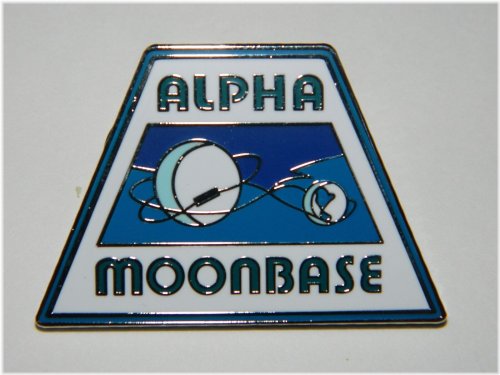 Moonbase Alpha Enamel Logo Pin - Vintage Space 1999 Collectible