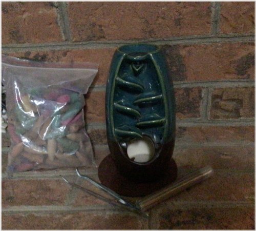 Ceramic Waterfall Incense Holder