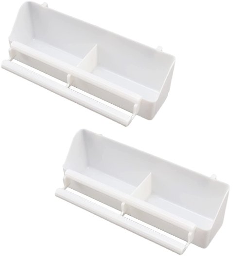 Double Plastic Seed & Water Feeder Set