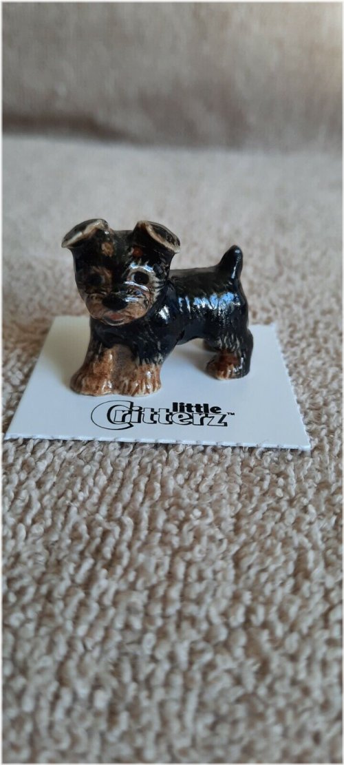 Smoky Miniature Yorkshire Terrier Figurine by Little Critterz