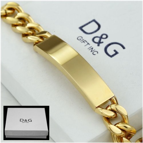 Golden Curb Chain Bar Bracelet