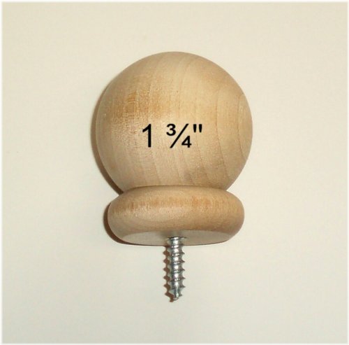 Wooden Ball Finial for Curtain Rods and Closets