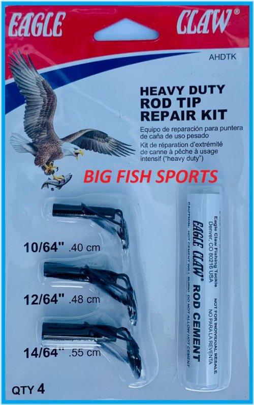 Rod Tip Repair Kit with Multiple Sizes and Pole Guides