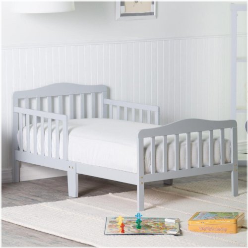 SafeDreams Wood Bed Frame for Kids - Toddler Size with Safety Rails