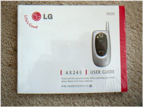 AX245 User Guide - LG Mobile Cell Phone