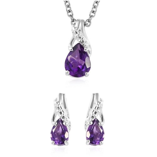 Amethyst Sterling Set