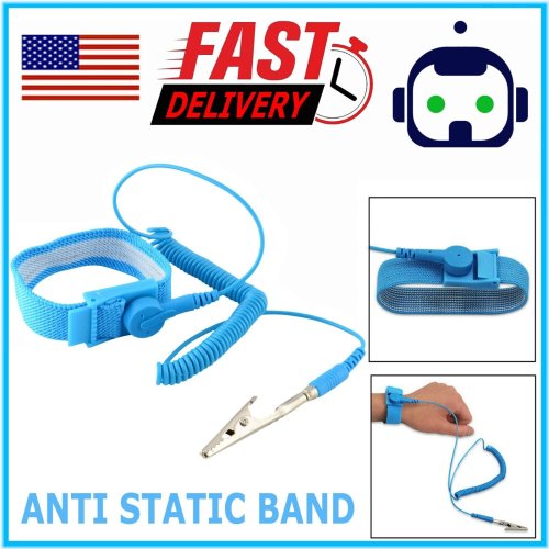 Static-Prevent Tweezers with ESD Grounding Strap