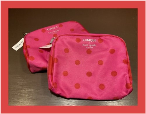 Polka Dot Travel Makeup Bag Set