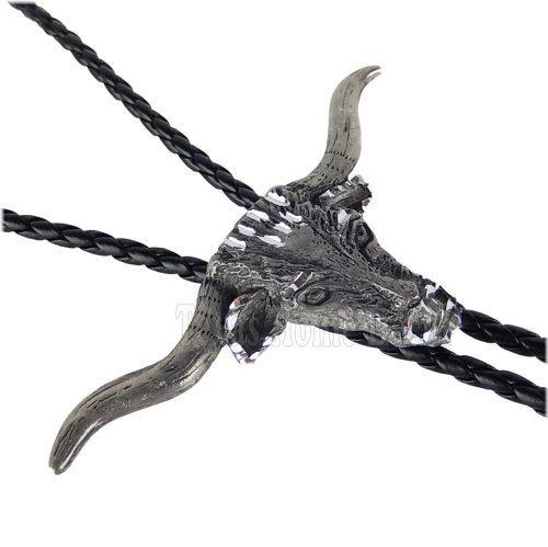 Silver Longhorn Bolo Tie