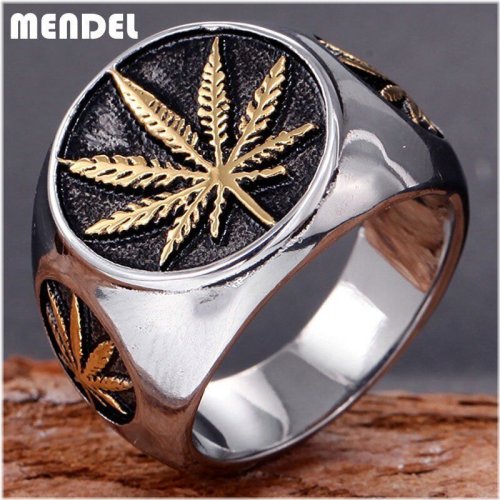 Golden Leaf Ring for Men