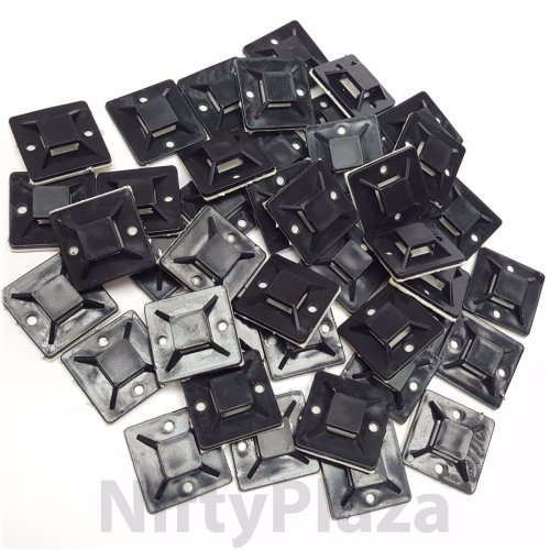 Adhesive Cable Mounts (100 Pack) by NiftyPlaza