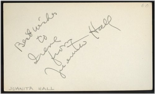 Vintage Hollywood Signature: Juanita Hall