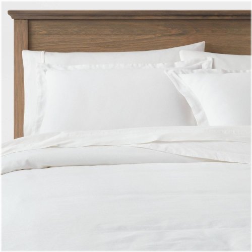 White Linen Chambray Duvet Set