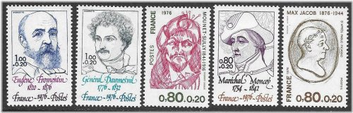 French Historical Figures Stamp Set