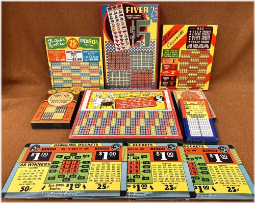 Vintage Punch Board Lot "Talk O The Town