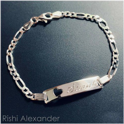 Sweetheart Engraved Silver Bracelet for Children and Babies