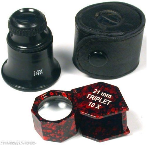 Hexagon Triplet Eye Loupe & Jewelers Magnifying Set