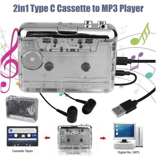 Cassette2MP3 Converter Kit with Headphones
