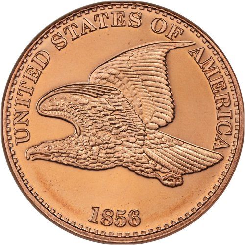 Copper Round with Flying Eagle Design