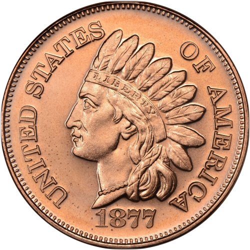 Copper Commemorative of 1877 Indian Head Cent