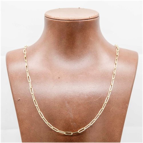 Golden Paperclip Chain Necklace