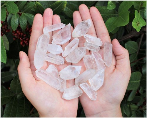 Natural Clear Quartz Mineral Points - 1/2 lb Bulk Lot