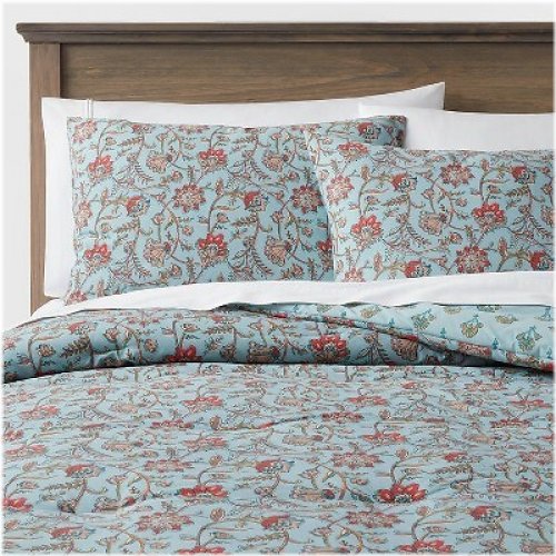 Teal Blossom Comforter & Sham Set