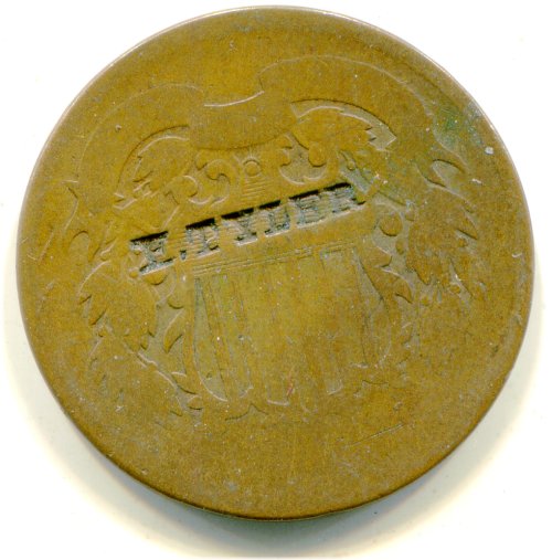 Tyler's Bold Stamped Two-Cent Coins