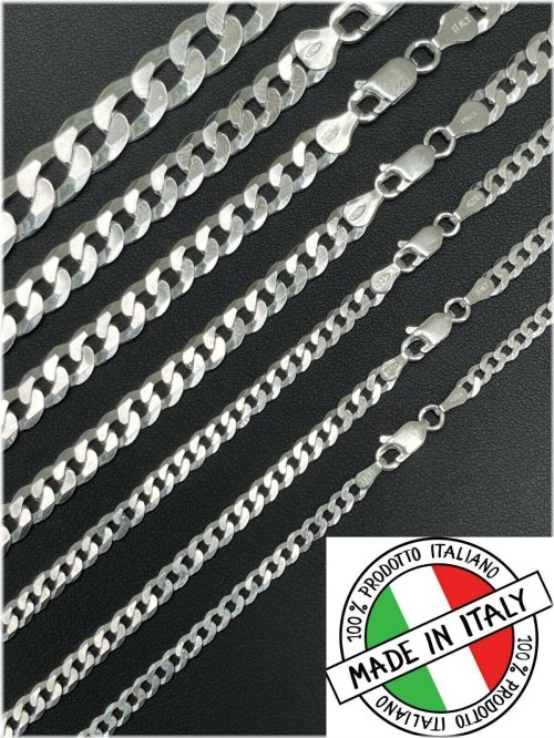 Silver Miami Curb Chain Necklace