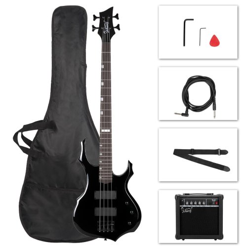 Emberwood 4-String Bass Guitar Kit with Amplifier