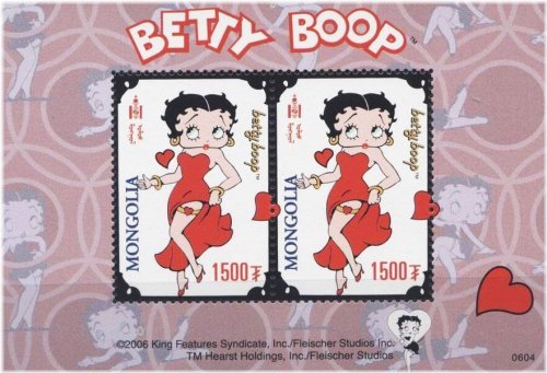 Betty Boop Heart Garter Belt Stamp