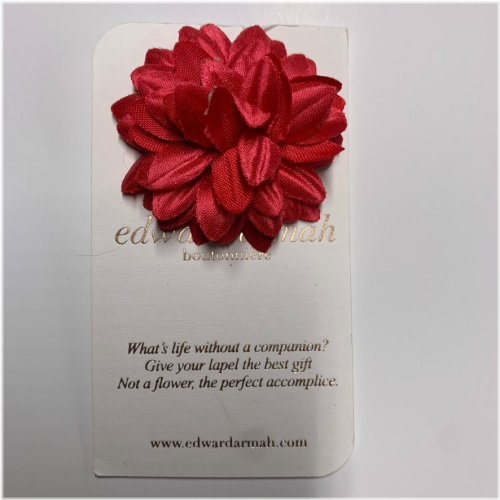 Crimson Blossom Lapel Pin