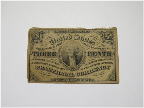 1863 Third Issue Fractional Currency Obsolete Bank Note