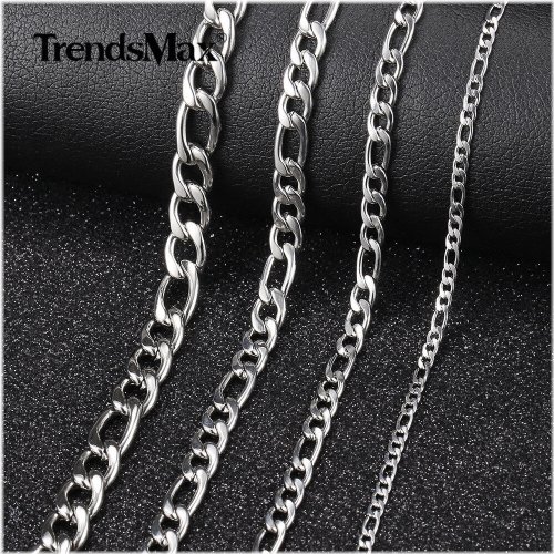 Silver Figaro Chain Necklace