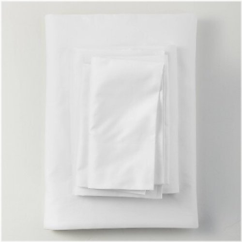 Supima Sateen White Sheet Set