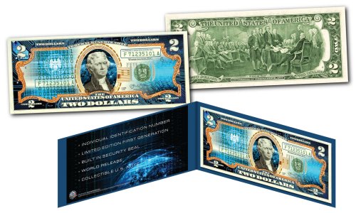 Genuine US $2 Bill Commemorative Collectible