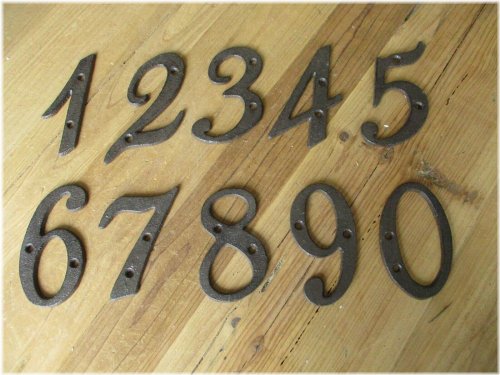 Rustic Cast Iron House Numbers