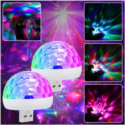 Color Beat Mini USB Disco Ball Light with Sound Activation