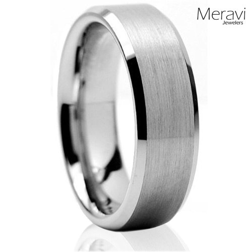 Silver Brushed Tungsten Band