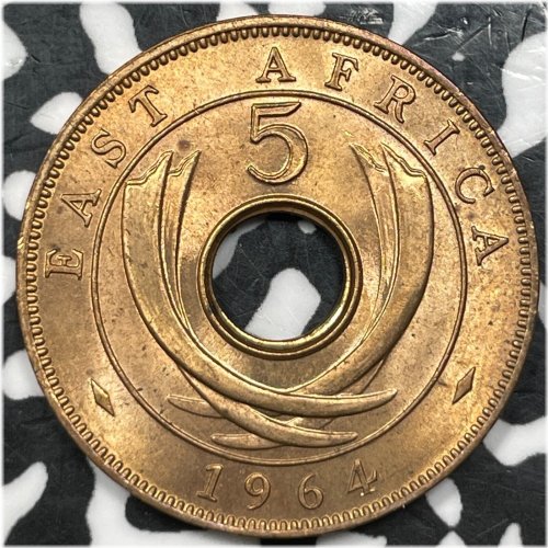 East African 5 Cents - 1964 High Grade
