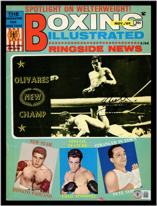 Champion's Collection: Ruben Olivares Autographed Boxing Illustrated Magazine