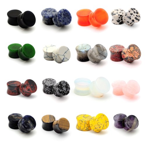 Earthstone Double Flare Plugs - Customizable Sizes