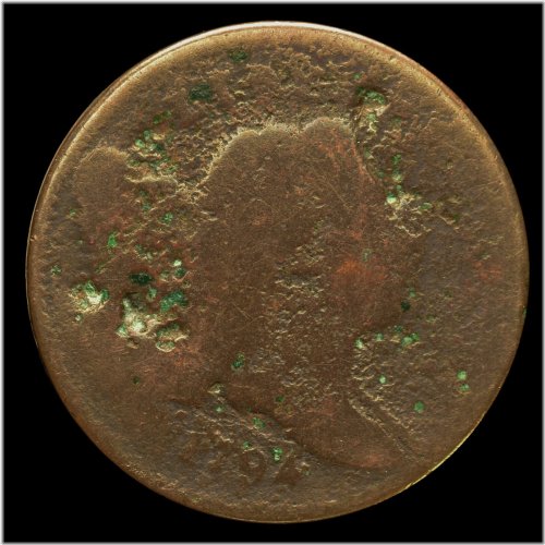 1794 Liberty Cap Half Cent - VG Details