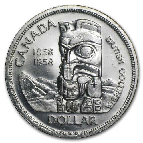 Totem Pole Silver Dollar: 1958 Canadian Currency