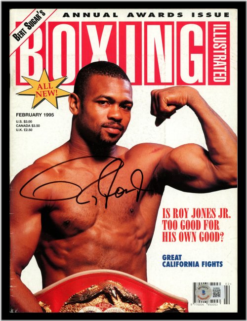 Champion's Ink: Roy Jones Jr. Autographed Magazine with Beckett BAS QR #BK08894